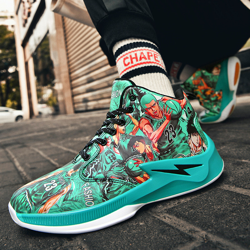 Πλατφόρμα κινουμένων σχεδίων αντιολισθητικά παπούτσια μπάσκετ μόδας ψηλά αθλητικά παπούτσια ανδρικά παπούτσια προπόνησης εξωτερικού χώρου