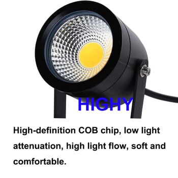 νέο 7W 10W Outdoor Garden Landscape Light 220V110V 12V24V LED Φωτιστικό γκαζόν COB Αδιάβροχο φωτισμό Led Light Garden Path Spotlights