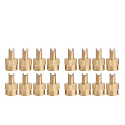 Καπάκι βαλβίδας με μεταλλική σχισμή 8/16 τεμ. Καπάκι τροχού αφαίρεσης πυρήνα βαλβίδας για ποδήλατα αυτοκινήτου Schrader Καπάκια θηλής