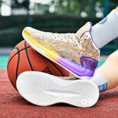 Jauni Sharp Edge 4 profesionālie kaujas basketbola apavi nodilumizturīgos vīriešu sporta apavos, kas ir elpojoši šņorēs