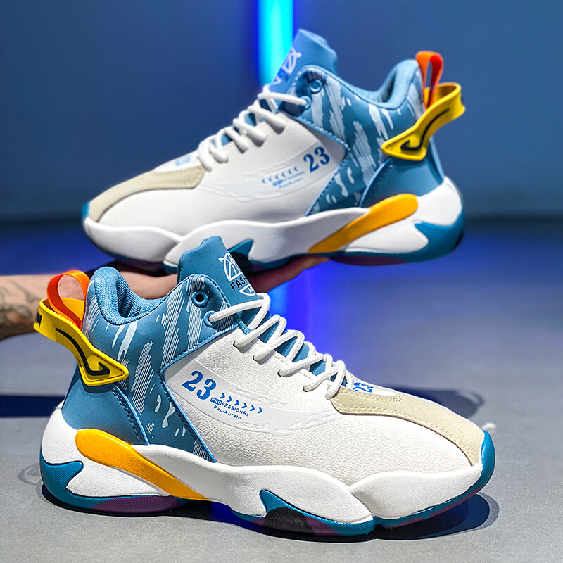 Visoke cipele Muška košarkaška sportska obuća Trend 2024 Nova jesenska sezona Mrežasti debeli potplati Povećajte visinu Tenisice za slobodno vrijeme