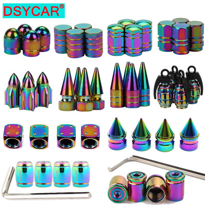 DSYCAR 4 bucăți/set multicolor mașină, motocicletă, roată, roată, roată, capac, capac pentru praf