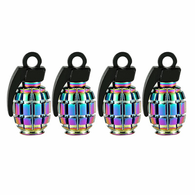 DSYCAR 4Pcs/Σετ Πολύχρωμο Αυτοκίνητο Moto Bike Ελαστικό Καπάκι βαλβίδας τροχού Κάλυμμα σκόνης βαλβίδας ελαστικού αυτοκινήτου Καπάκια στελέχους βαλβίδας αυτοκινήτου