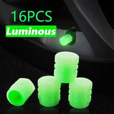 Universālie gaismas vārstu vāciņi nakts kvēlojošs automašīnu riepu dekors Geely Geometry C Mg4 Moto piederumi Hyundai riepu vārstu vāciņi