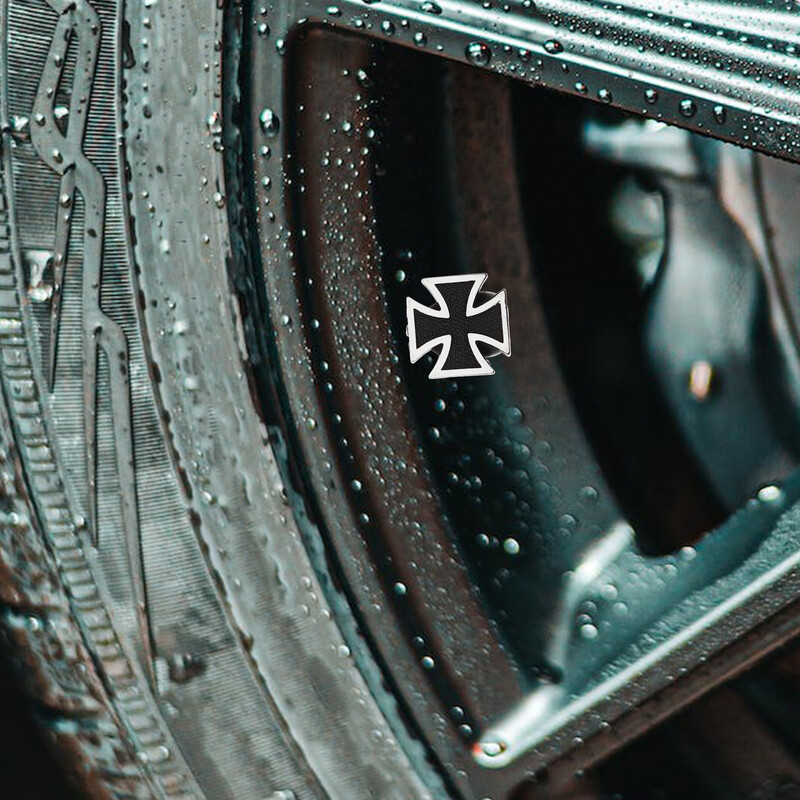 Čepovi križnih ventila od 4 komada, poklopci za automobilske gume, crni