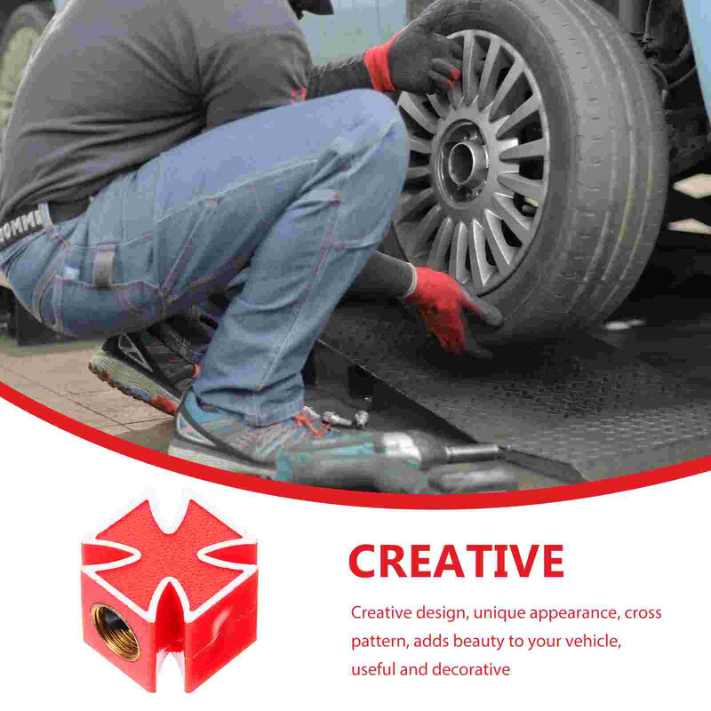 Čepovi križnih ventila od 4 komada, poklopci za automobilske gume, crni