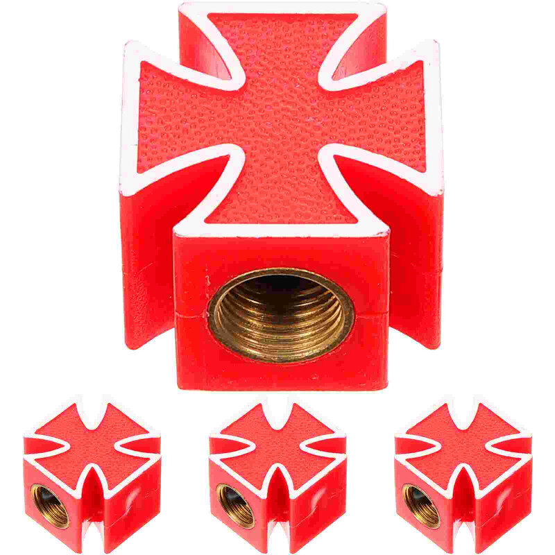 Čepovi križnih ventila od 4 komada, poklopci za automobilske gume, crni