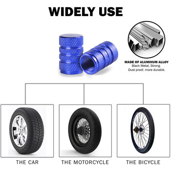 4 τμχ Universal Καλύμματα στελέχους βαλβίδας ελαστικών τροχού αυτοκινήτου Καλύμματα σκόνης Αλουμινένιο καπάκι βαλβίδας αέρα τροχού τροχού Αξεσουάρ αυτοκινήτου