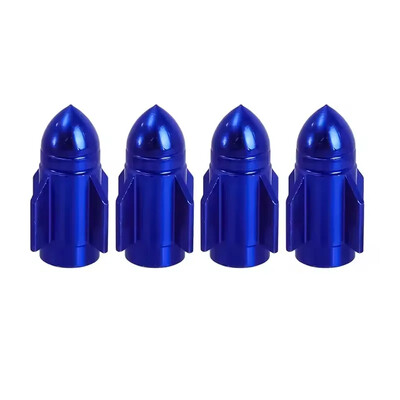 4 τμχ Καπάκι βαλβίδας ελαστικού αυτοκινήτου Κεφαλή πυραύλων αλουμινίου Κάλυμμα στελέχους βαλβίδας ελαστικού καπάκι αέρα σκόνης ελαστικού Βαλβίδα φορτηγού βαλβίδες τροχού τροχού Βαλβίδες στελέχους