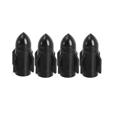 4 τμχ Καπάκι βαλβίδας ελαστικού αυτοκινήτου Κεφαλή πυραύλων αλουμινίου Κάλυμμα στελέχους βαλβίδας ελαστικού καπάκι αέρα σκόνης ελαστικού Βαλβίδα φορτηγού βαλβίδες τροχού τροχού Βαλβίδες στελέχους