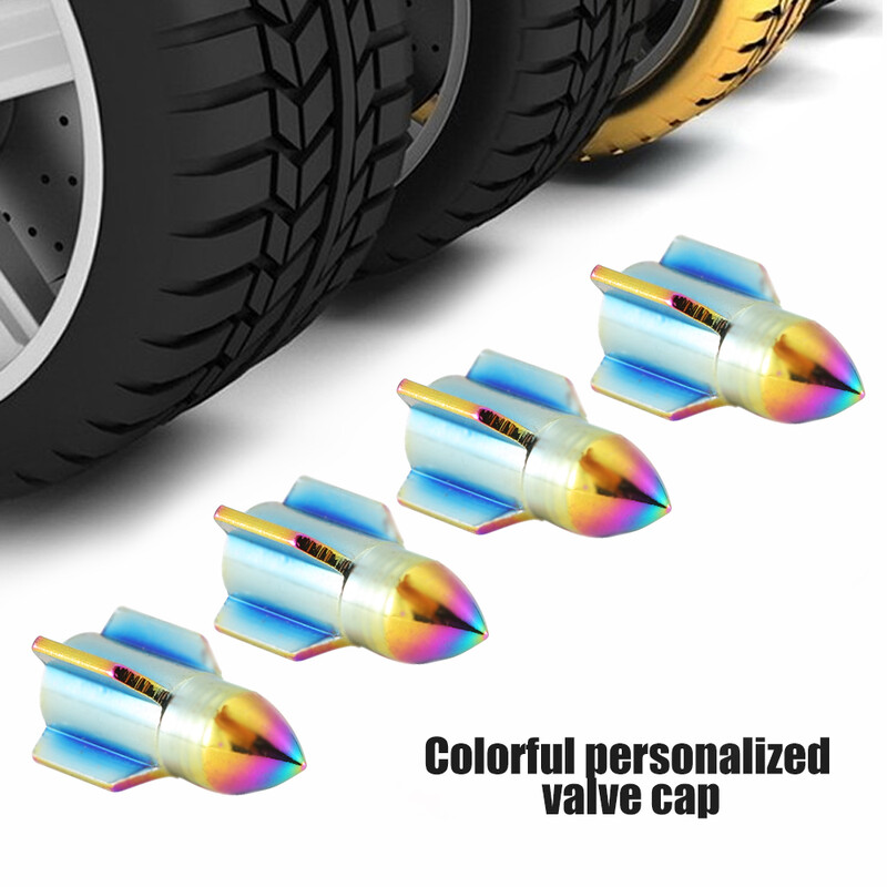 AUTCOAT 4Pcs/Set Aluminijske kapice ventila za gume za automobile, kamione, motocikle Gume za kotače automobila Ventili Zračne kapice za osovine guma