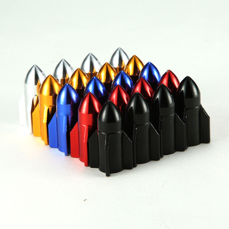 AUTCOAT 4Pcs/Set Aluminijske kapice ventila za gume za automobile, kamione, motocikle Gume za kotače automobila Ventili Zračne kapice za osovine guma