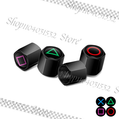 4PCS/Set Anime Game Design Amblem Kotači automobila Kapice ventila za gume Navlake za naplatke Otporne na prašinu Za Auto Bicikl Motocikl Univerzalni Dekor