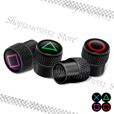 4PCS/Set Anime Game Design Amblem Kotači automobila Kapice ventila za gume Navlake za naplatke Otporne na prašinu Za Auto Bicikl Motocikl Univerzalni Dekor
