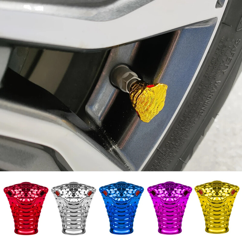 Snake Head Styling autorehvi kork Decor Rattarehvi klapikork Isikupärastatud Snake roostekindla katte klapi korgid Autorehvide tarvikud