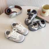 Bērnu kedas meitenēm Modes Jauns Unisex Bērnu Sporta Apavi Patchwork Trend Zēni Causal Skolas Skriešanas Kurpes Bēšs Pelēks