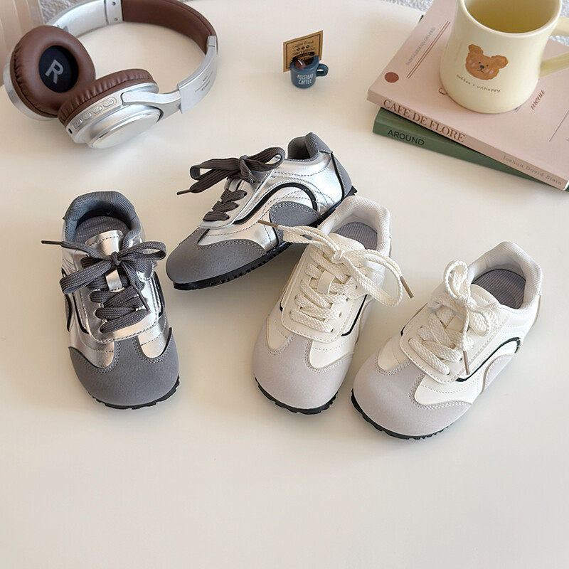 Παιδικά αθλητικά παπούτσια για κορίτσια Μόδα Νέα Unisex Παιδικά Αθλητικά Παπούτσια Συνονθύλευμα Τάση για αγόρια Αιτιατό σχολικό αθλητικό τρέξιμο Μπεζ γκρι