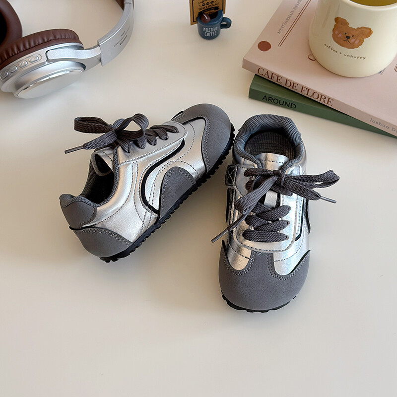 Παιδικά αθλητικά παπούτσια για κορίτσια Μόδα Νέα Unisex Παιδικά Αθλητικά Παπούτσια Συνονθύλευμα Τάση για αγόρια Αιτιατό σχολικό αθλητικό τρέξιμο Μπεζ γκρι