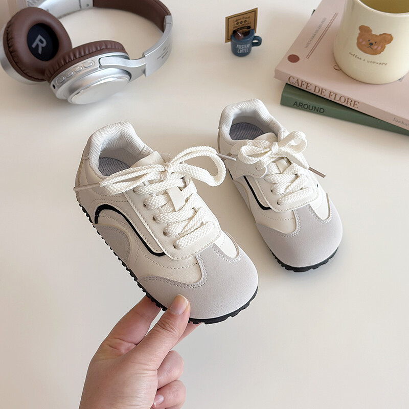 Παιδικά αθλητικά παπούτσια για κορίτσια Μόδα Νέα Unisex Παιδικά Αθλητικά Παπούτσια Συνονθύλευμα Τάση για αγόρια Αιτιατό σχολικό αθλητικό τρέξιμο Μπεζ γκρι