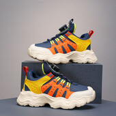 Bērnu sporta apavi Jaunas modes zēnu ikdienas kedas ar mīkstu zoli zēniem un meitenēm ar rotējošu sprādzi, neslīdoši skriešanas apavi