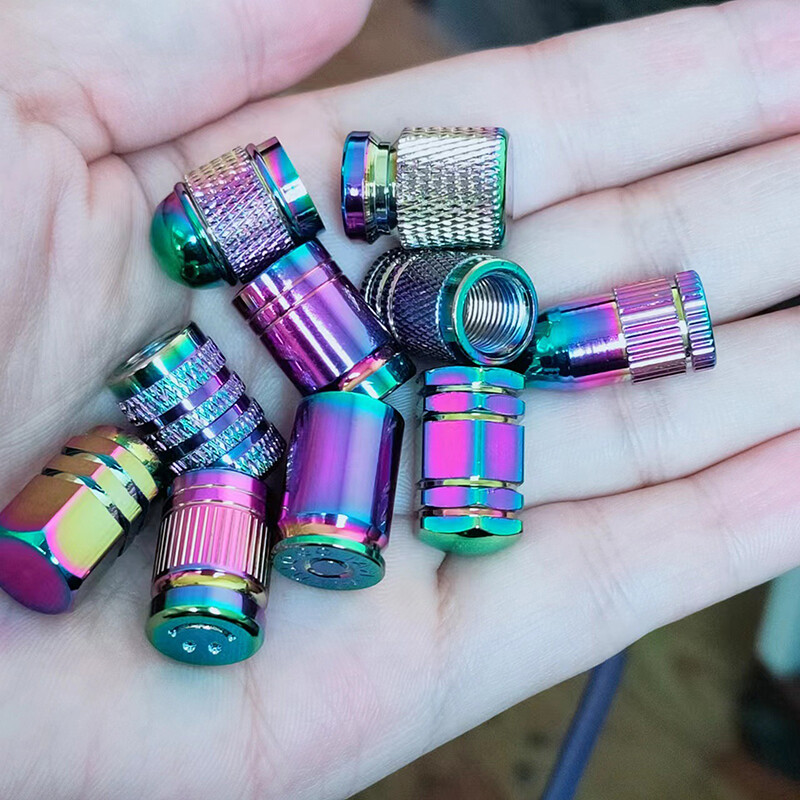 1vnt Automobiliai visureigiai Dviračiai Dviračiai Sunkvežimiai Ir Motociklai „Pasidaryk pats“ Priedai Daugiaspalviai padangų vožtuvų koto dangteliai Universalūs kotų dangteliai