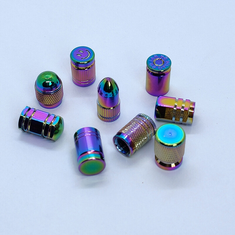 1vnt Automobiliai visureigiai Dviračiai Dviračiai Sunkvežimiai Ir Motociklai „Pasidaryk pats“ Priedai Daugiaspalviai padangų vožtuvų koto dangteliai Universalūs kotų dangteliai