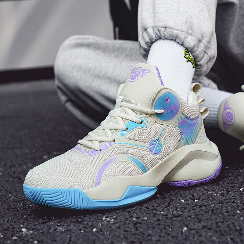 Visokokvalitetne bež košarkaške tenisice s platformom, prozračne mrežaste košarkaške tenisice, muške udobne, velike veličine 48, originalne muške tenisice