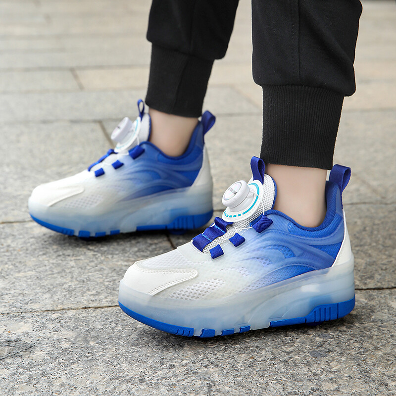 Bērnu ātrās pastaigas apavi Meiteņu jauni zēnu skrituļslidas saplīst četri riteņi Skrituļkurpes var staigāt, slīdēt un sarauties slidu kurpes