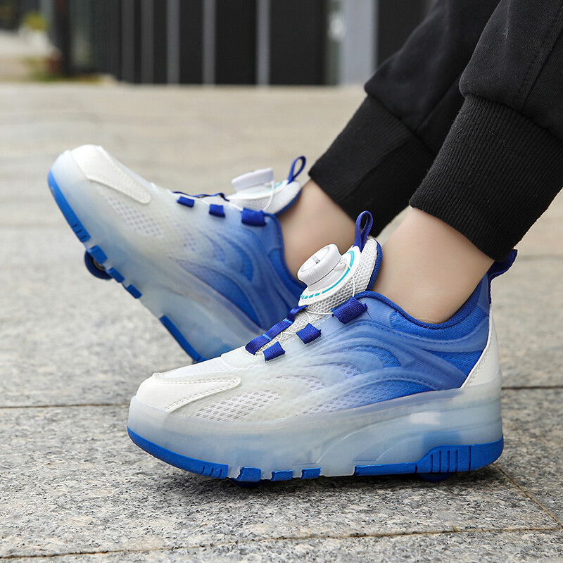 Bērnu ātrās pastaigas apavi Meiteņu jauni zēnu skrituļslidas saplīst četri riteņi Skrituļkurpes var staigāt, slīdēt un sarauties slidu kurpes