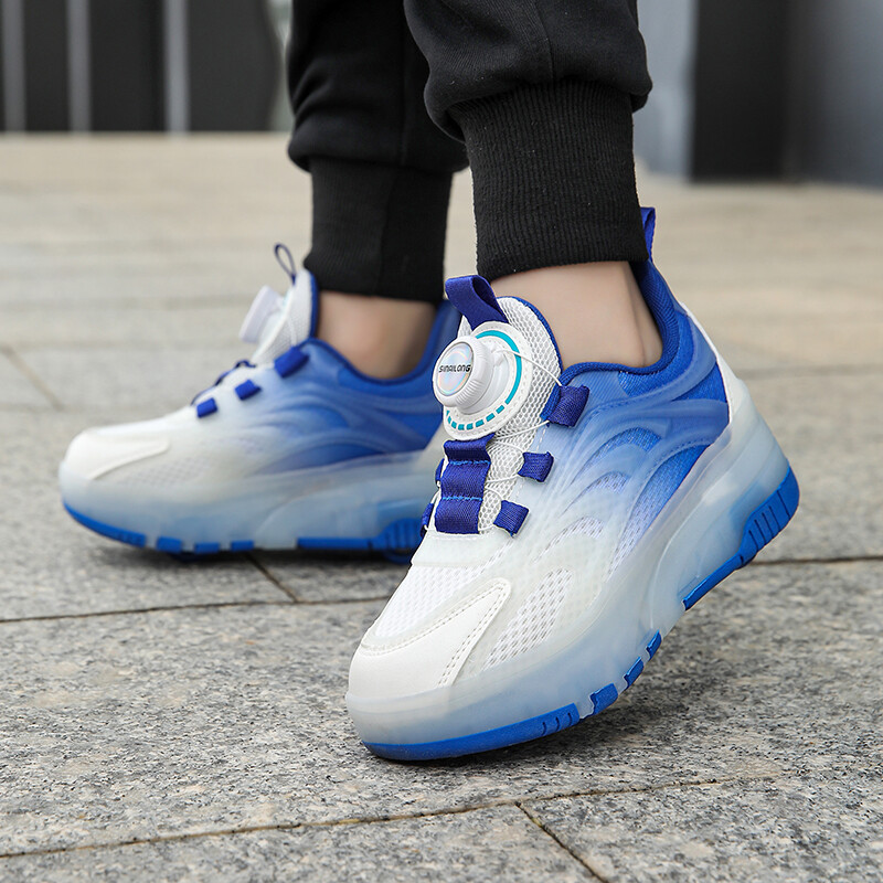 Bērnu ātrās pastaigas apavi Meiteņu jauni zēnu skrituļslidas saplīst četri riteņi Skrituļkurpes var staigāt, slīdēt un sarauties slidu kurpes