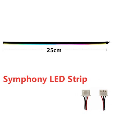 Για ανταλλακτικά αξεσουάρ Συμφωνική έγχρωμη λωρίδα LED αυτοκινήτου Φώτα περιβάλλοντος χρώματος Εσωτερικό ακρυλική ταινία Οδηγός φωτός οπτικών ινών