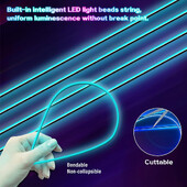 110CM/75CM/35CM RGB 64 krāsu LED sloksne automašīnas apkārtējās vides apgaismojuma salonam akrila optiskās šķiedras sloksnes paneļa lampa nomaiņai