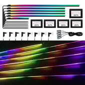 22 in 1 18 in 1 Symphony RGB Auto Apkārtējās gaismas Atmosfēras Salons 64 Krāsas LED Akrila Vadītāja Fiber Optic Universāls Dekorējums