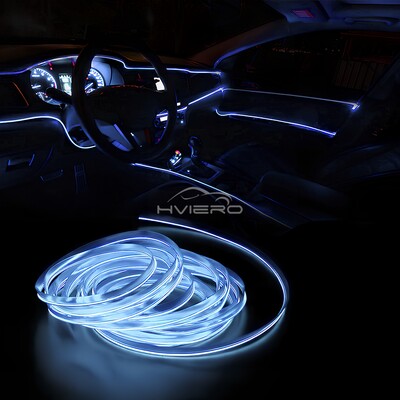 Automašīnas līnijas gaismas sloksne iekšpuse Auto durvju USB LED 12V stiepļu trose elastīga neona atmosfēra Dekoratīvās lampas piederumi Gaismas lente