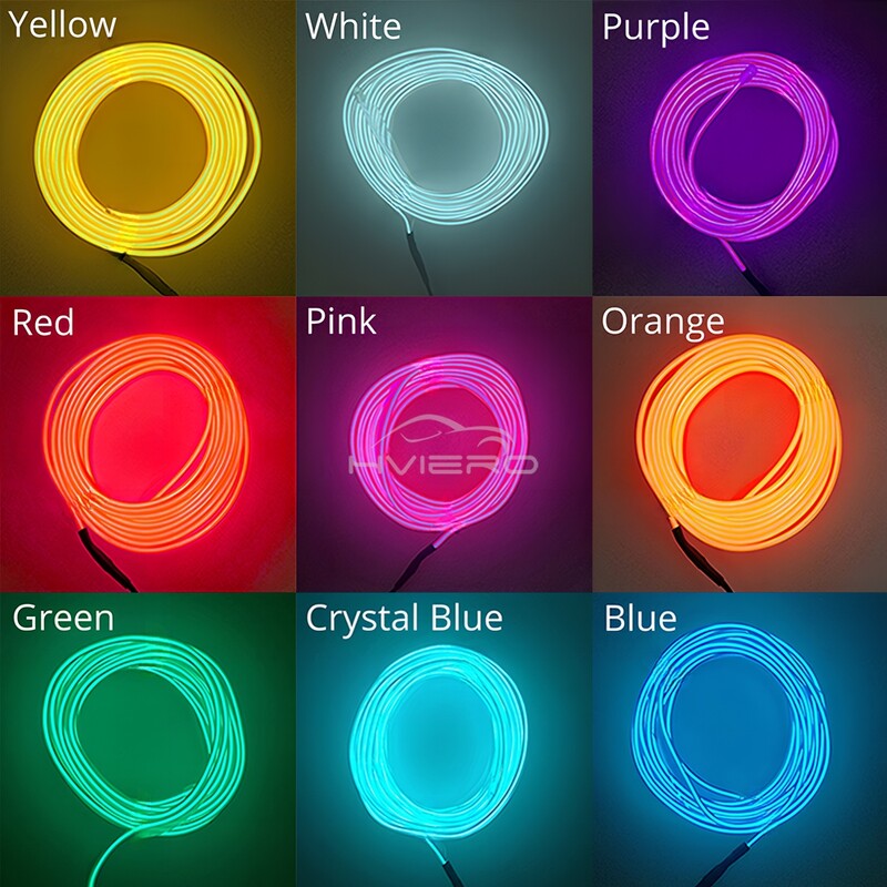 Car Line Light Strip Εσωτερική Πόρτα USB LED 12V Συρματόσχοινο Ευέλικτο Neon Atmosphere Διακοσμητικό φωτιστικό Αξεσουάρ Φωτεινή ταινία