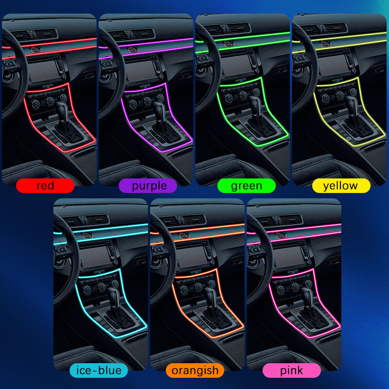 Unutrašnjost automobila Ukrasne svjetiljke Trake Atmosferska svjetiljka Hladno svjetlo Ukrasna konzola nadzorne ploče Automatska LED ambijentalna svjetla 1/2/3/4/5M