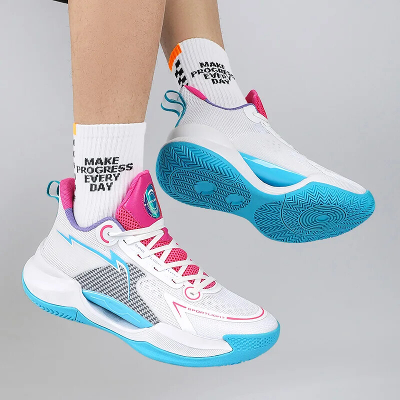 Vīriešu sieviešu basketbola apavi kedas sieta elpojoši sporta apavi pusaudžiem ērti neslīdoši sporta trenažieri 36-45 izmērs