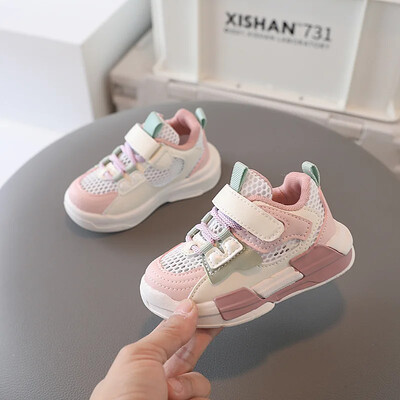 Sporta apavi Pavasara apavi zēniem Meitenes, mīkstas apakšas elpojošas kedas 1–6 gadiem bērniem brīvā dabā