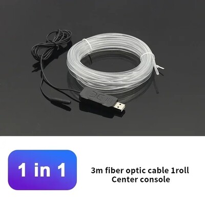 Автомобилен интериор RGB LED Atmosphere Light Strip USB Fiber Optic Neon Invisible Ambient Lamp Централна конзола Декорация на вратата