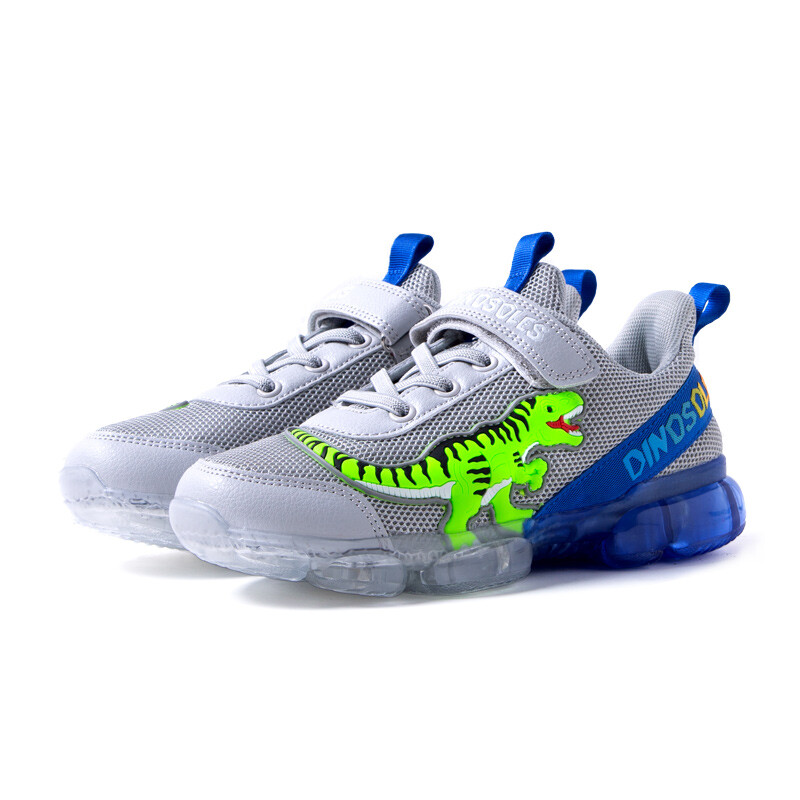 EXDINO T-REX LED 2-9Y Dječaci Proljeće Jesen Mrežaste Tenisice Svjetleće Dječje Dječje Trepere Žele Potplat Svjetleće Ležerne Tenisice