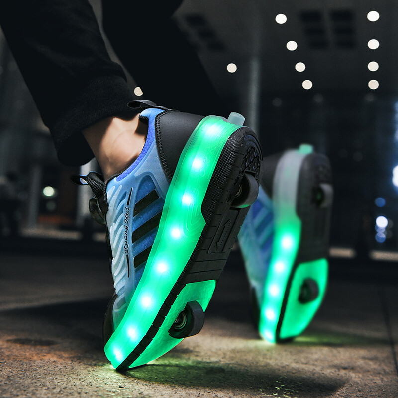Prozračne cipele za hodanje Dječaci 2024. Nove dječje klizačke sportske cipele na koturaljkama Dječaci i djevojčice, blještavi dvokotači na uvlačenje