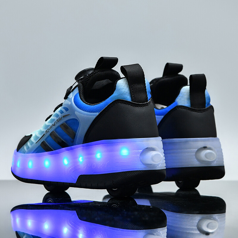 Prozračne cipele za hodanje Dječaci 2024. Nove dječje klizačke sportske cipele na koturaljkama Dječaci i djevojčice, blještavi dvokotači na uvlačenje