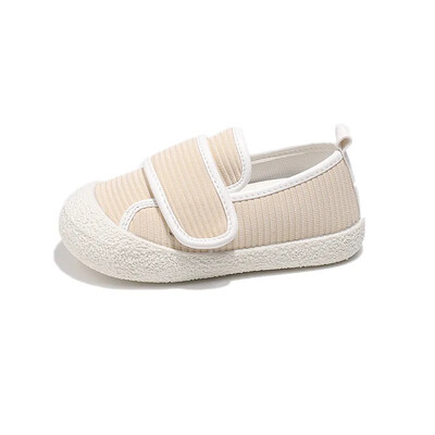 Stripe Cloth Vamp Baby Kurpes Ikdienas Slip On Sekla Bērnu Apavi Meiteņu Zēni Snieres Ins Ādai draudzīgi Bērnu apavi H09101