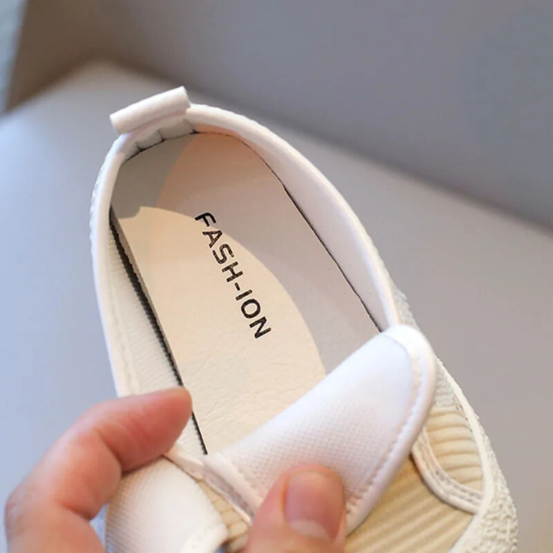 Stripe Cloth Vamp Baby Kurpes Ikdienas Slip On Sekla Bērnu Apavi Meiteņu Zēni Snieres Ins Ādai draudzīgi Bērnu apavi H09101