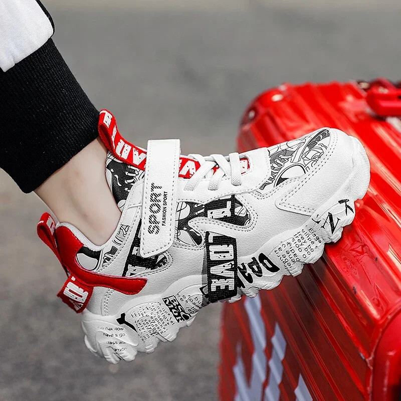 Dječje tenisice Dječja ležerna obuća Djevojčice Dječaci Ravne cipele od PU kože Gumeni potplat Sportska obuća za malu djecu 4-5-6-7-8-9-1SY Tenis 26~37#