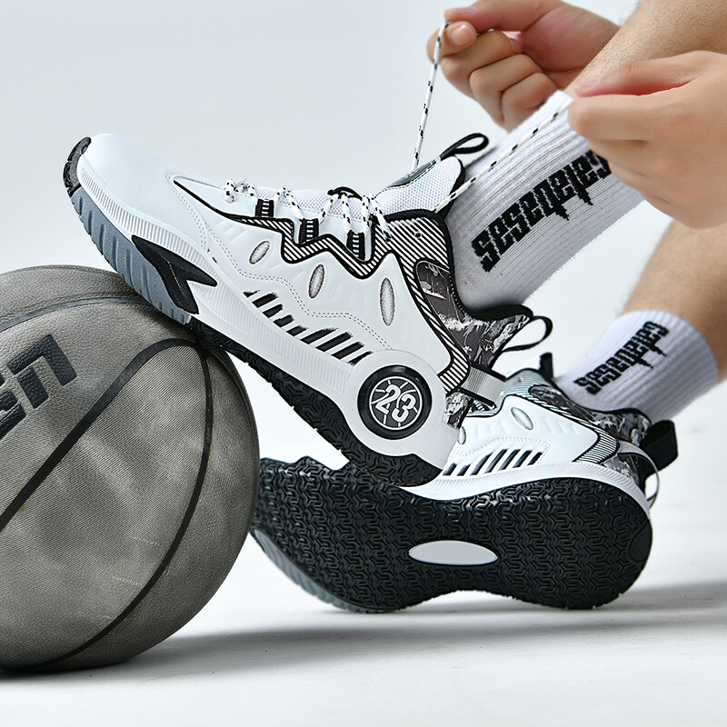 Aukštos kokybės vyriški krepšinio batai Moteriški prekės ženklo dizaino krepšinio sportbačiai Lauko guminiai neslystantys sportiniai treniruočių batai vyriški