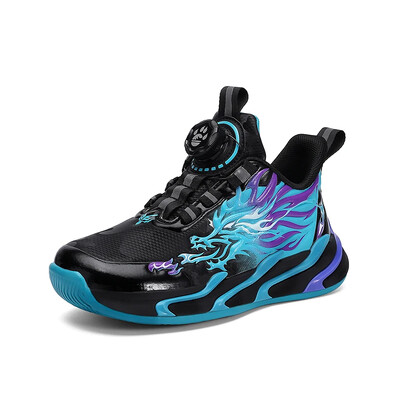 Bērnu apavi zēnu sporta apavi zēniem 2024. gada rudenī, jauni, grezni bērnu skolas ikdienas sporta apavi. Modes augstas kvalitātes basketbola sporta apavi zēniem