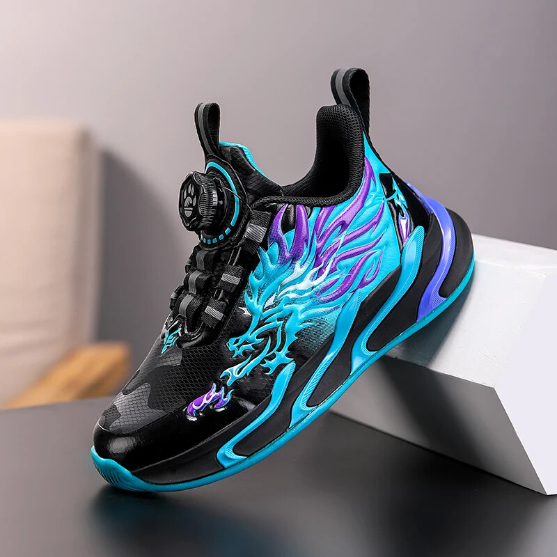 Bērnu apavi zēnu sporta apavi zēniem 2024. gada rudenī, jauni, grezni bērnu skolas ikdienas sporta apavi. Modes augstas kvalitātes basketbola sporta apavi zēniem