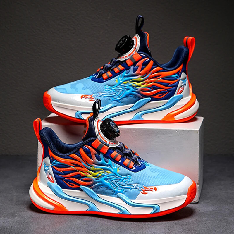 Bērnu apavi zēnu sporta apavi zēniem 2024. gada rudenī, jauni, grezni bērnu skolas ikdienas sporta apavi. Modes augstas kvalitātes basketbola sporta apavi zēniem