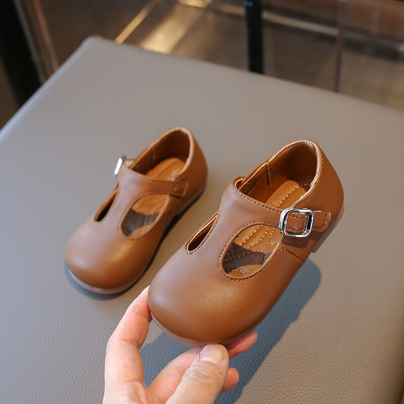 Παιδικά παπούτσια Princess Pu Leather Vintage Daily Soft Kids Mary Janes Μονόχρωμο ελατήριο Αντιολισθητικό δερμάτινο παπούτσι για κορίτσια 22-31